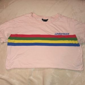 Pink cropped t-shirt